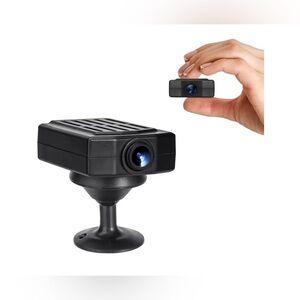 Mini Black Spy Camera with Stand - Compact Security Camera
